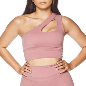 Ilus Pink Asymmetrical Dare Sports Bra size XL